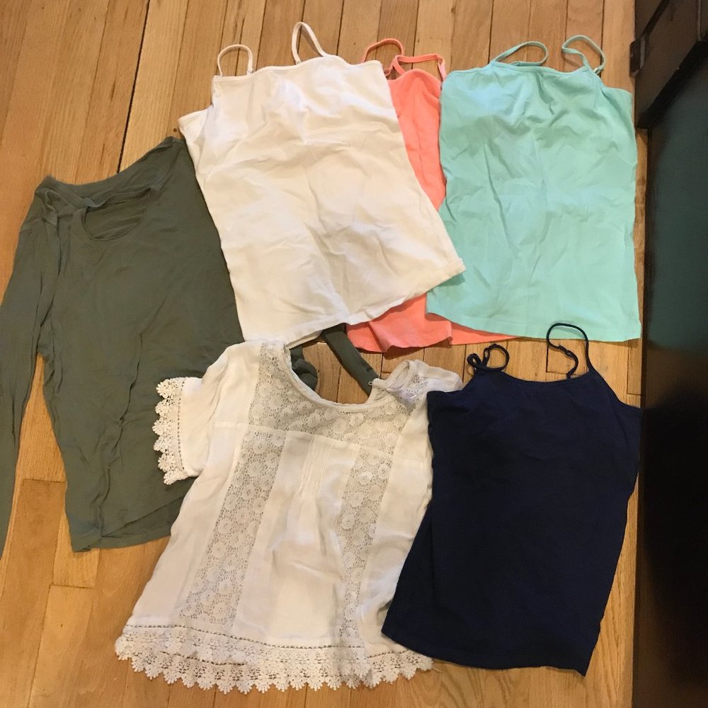 Target tanks & tops | size 10/12| pink,green,blue